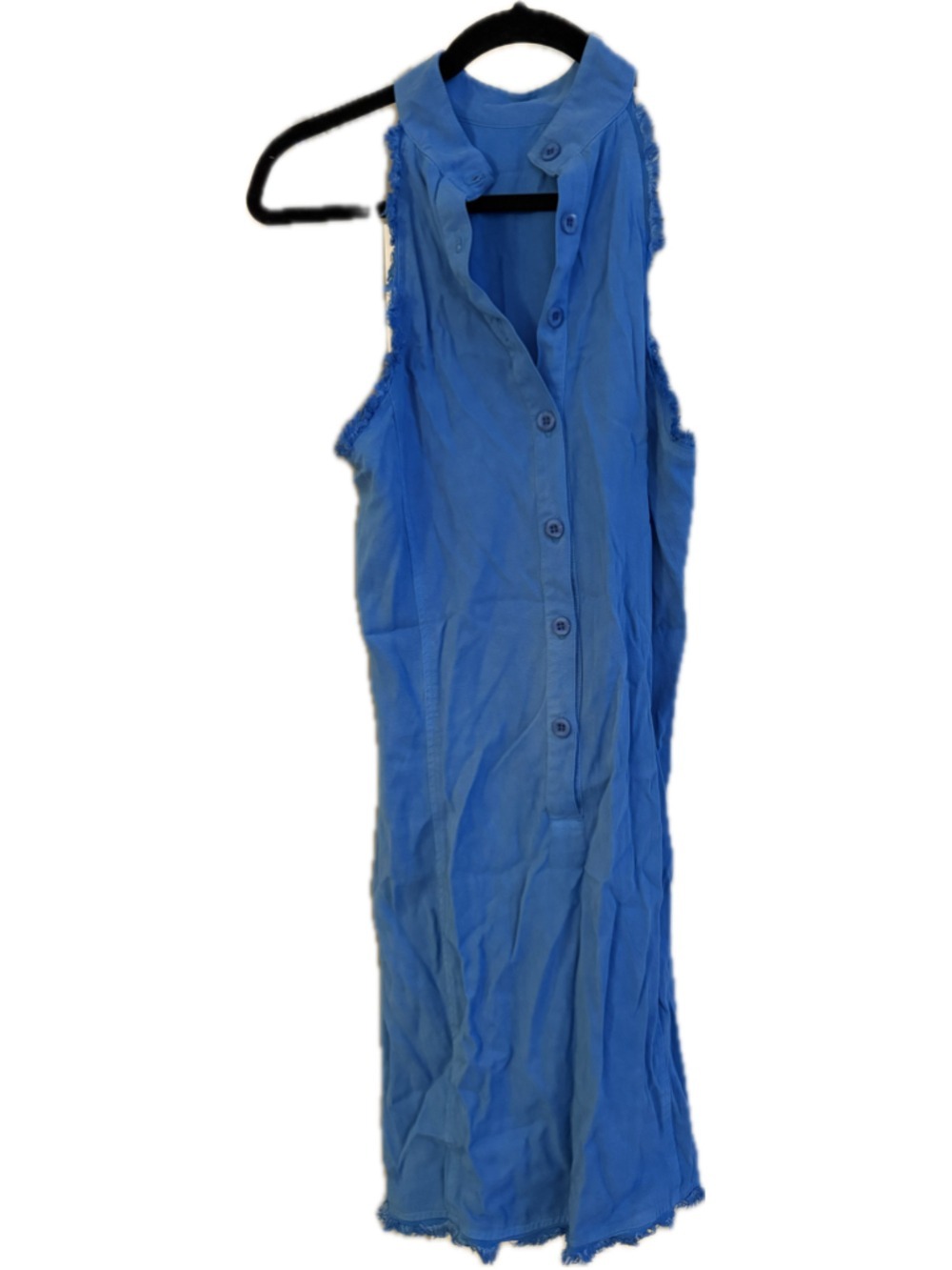 Women's Maven West Sleeveless Button Down Shirt dress, Size S, Blue